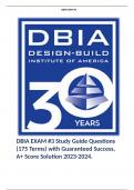 DBIA EXAM #3/ DBIA EXAM 1/ DBIA - Project Delivery / DBIA Principles of Design-Build and Post Award, 5 Docs in 1 Pack. 