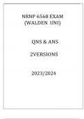 NRNP 6568 EXAM ( WALDEN UNI ) QNS & ANS 2 VERSIONS 20232024