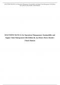 SOLUTIONS MANUAL for Operations Management: Sustainability and Supply Chain Management 14th Edition By Jay Heizer; Barry Render; Chuck Munson. ISBN 0137649193. All Chapters 1-17. A+