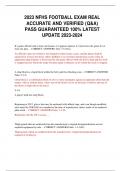 2023 NFHS FOOTBALL EXAM REAL ACCURATE AND VERIFIED (Q&A) PASS GUARANTEED 100% LATEST UPDATE 2023-2024