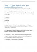 Mosby's CT Exam Review Practice Test 1 questions with correct answers