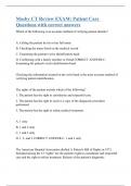 Mosby CT Review EXAM: Patient Care Questions with correct answers