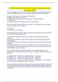 CMFO Statutes Exam Prep Complete Questions And Answers 2023