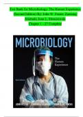 Test Bank for Microbiology: The Human Experience (Second Edition) By: John W. Foster; Zarrintaj Aliabadi; Joan L. Slonczewski All Chapters Covered