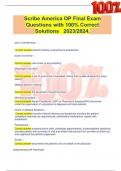 Scribe America OP Final Exam Questions with 100% Correct   Solutions   2023/2024.