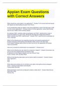 Appian Exam Questions with Correct Answers 