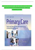 TEST BANK FOR PRIMARY CARE ART AND SCIENCE OF ADVANCED PRACTICE NURSING-AN INTERPROFESSIONAL APPROACH 6TH EDITION- DUNPHY