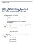 NRNP 6552 WEEK 8  Knowledge Check (100% Correct Answers) A+ Graded