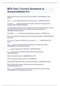 MTS Test 1 Correct Questions & Answers(Rated A+)The _____ is the most essential link in the training chain. - ANSWERSinstructor