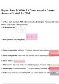 Baylor Scott & White EKG test with Correct Answers Graded A+ 2024.