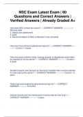 NSC Exam Latest Exam | 60 Questions and Correct Answers | Verified Answers | Already Graded A+