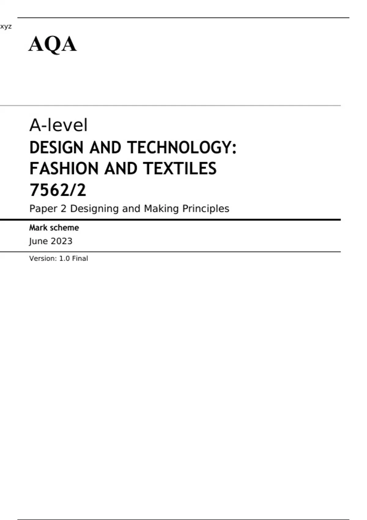 aqa-a-level-design-and-technology-fashion-and-textiles-7562-2-paper-2