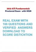 2023 ATI Fundamentals  Proctored Exam with NGN