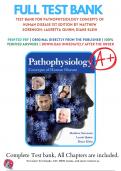 Test Bank For Pathophysiology Concepts of Human Disease, 1st Edition (Sorenson, 2019), Chapter 1-53 | 9780133414783 | All Chapters with Answers and Rationals