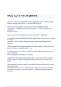 WGU C214 OA Financial Management Pre-Assessment Questions &Answers (A+ GRADED 100% VERIFIED)