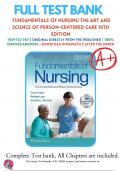 Test Bank Fundamentals of Nursing 10th Edition by Taylor Chapter 1-47 Complete Guide Newest Version 2023