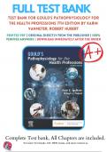 Test Bank - Gould's Pathophysiology for the Health Professions, 6th and 7th Edition by VanMeter and Huber. All Chapters