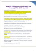 REHS/RS Food Safety Test Questions and Answers (2024 – 2025) Graded A