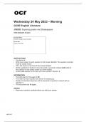 ocr GCSE English Literature J352/02 May2023 Question Paper.