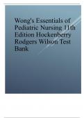 Test Bank  for Wong's Essentials of Pediatric Nursing 11th Edition Hockenberry Rodgers Wilson.pdf