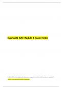 DAU ACQ 120 Module 1 Exam Notes 2023/24