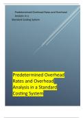 Test Bank for Predetermined Overhead Rates and Overhead Analysis in accounting 