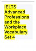 IELTS Advanced Professions and the Workplace Vocabulary Set 4
