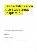 Certified Medication Aide Study Guide Chapters 7-9