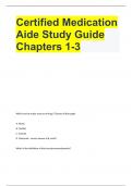 Certified Medication Aide Study Guide Chapters 1-3