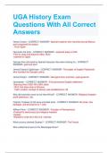 bundle for UGA History Exam Questions With All Correct Answers