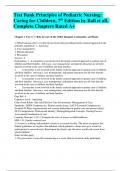 BEST ANSWERS Test Bank Principles of Pediatric Nursing:  Caring for Children, 7th Edition by Ball et all.  Complete Chapters Rated A+