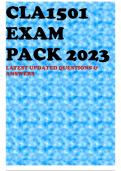 CLA1501 EXAM PACK.