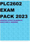 PLC2602 EXAM PACK.