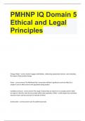 PMHNP IQ Domain 5 Ethical and Legal Principles