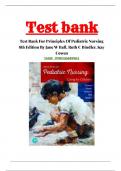 Test Bank For Principles Of Pediatric Nursing 7th Edition By Jane W Ball, Ruth C Bindler, Kay Cowen Chapter 1-31 | Complete Guide A+