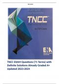 TNCC 8th Edition / TNCC final Exam Test 2022 Open Book Review/ TNCC Written Exam Questions (92 Terms) & More in one Package. 