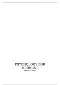 Samenvatting 'Psychology for Medicine & Healthcare' - Hoofdstuk 1 (Nederlandse vertaling)