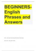 BEGINNERS-English Phrases and Answers