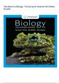 Test Bank for Biology The Dynamic Science 5th Edition