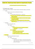 NURS 364 - Final Exam Study Guide for Comprehensive Portion