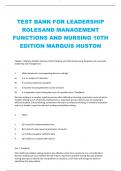 TEST BANK FOR LEADERSHIP  ROLESAND MANAGEMENT  FUNCTIONS AND NURSING 10TH  EDITION MARQUIS HUSTON Chapter 1 Making, Problem Solving, Critical Thinking, and Clinical Reasoning: Requisites for successful leadership and management