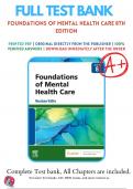 Foundations of Mental Health Care 7th, 8th Edition Morrison-Valfre Test Bank