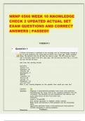 NRNP 6566 WEEK 10 KNOWLEDGE CHECK 2 UPDATED ACTUAL SET  EXAM QUESTIONS AND CORRECT ANSWERS | PASSED!!