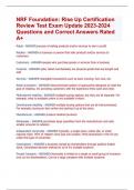 NRF Foundation: Rise Up Certification  Review Test Exam Update 2023-2024  Questions and Correct Answers Rated  A+