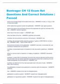 Bontrager CH 12 Exam Set  Questions And Correct Solutions |  Passed