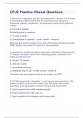 CPJE Practice Clinical Questions and answers 100% correct 2023/2024