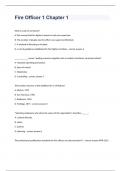 Fire Officer 1 Chapter 1 questions & answers rated A+ 2023/2024