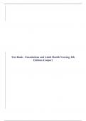 Test Bank - Foundations and Adult Health Nursing, 8th Edition (Cooper)