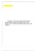 Test Bank - Varcarolis’ Essentials of Psychiatric Mental Health Nursing, 5th Edition (Fosbre, 2023), Chapter 1-28 + NCLEX Case Studies with Answers | All Chapters