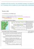 MODERN HISTORY NOTES: THE ANCIENT WORLD TO 1400 BY KAT FISHMAN WITH COMPLETE SOLUTIONS 100% 2023/2024